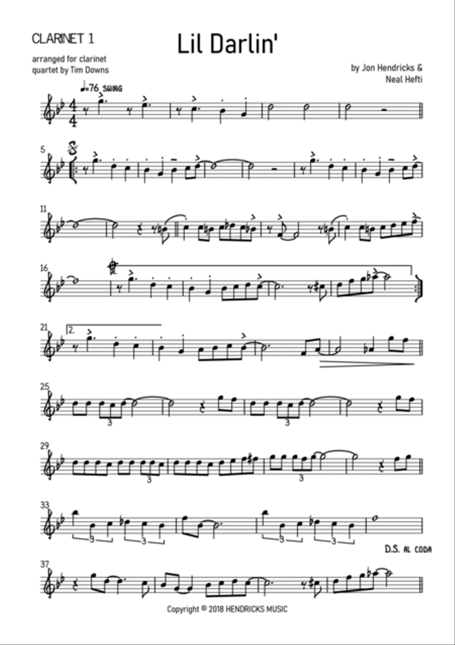 Lil Darlin' Lil Darlin' Woodwind Ensemble scores gallery preview page 6