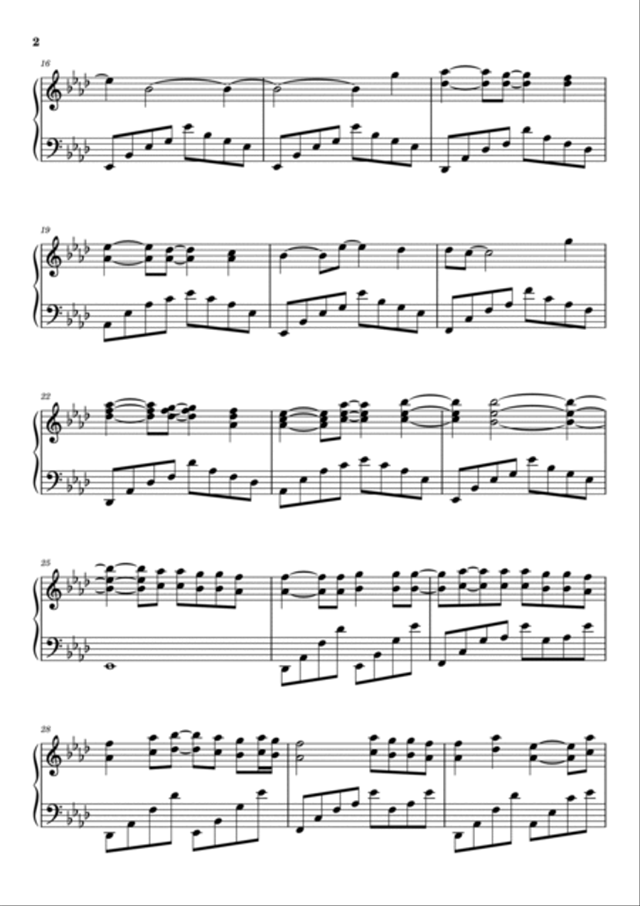 Everytime We Touch Piano Solo scores gallery preview page 2
