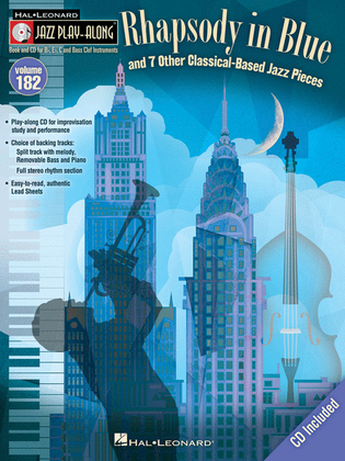 Book cover for “Rhapsody in Blue” & 7 Other Classical-Based Jazz Pieces