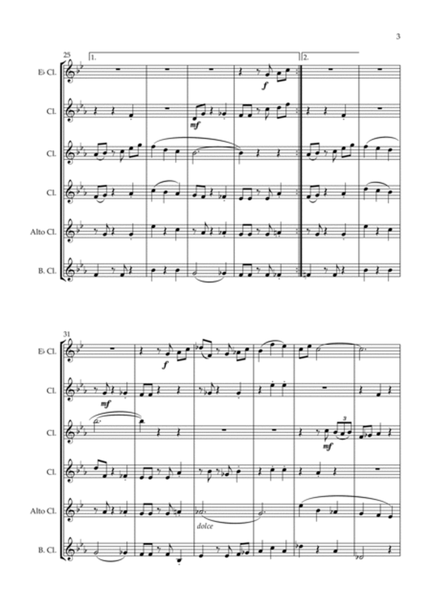 "Weekend in Paris" Original Jazz Waltz for Clarinet Choir image number null
