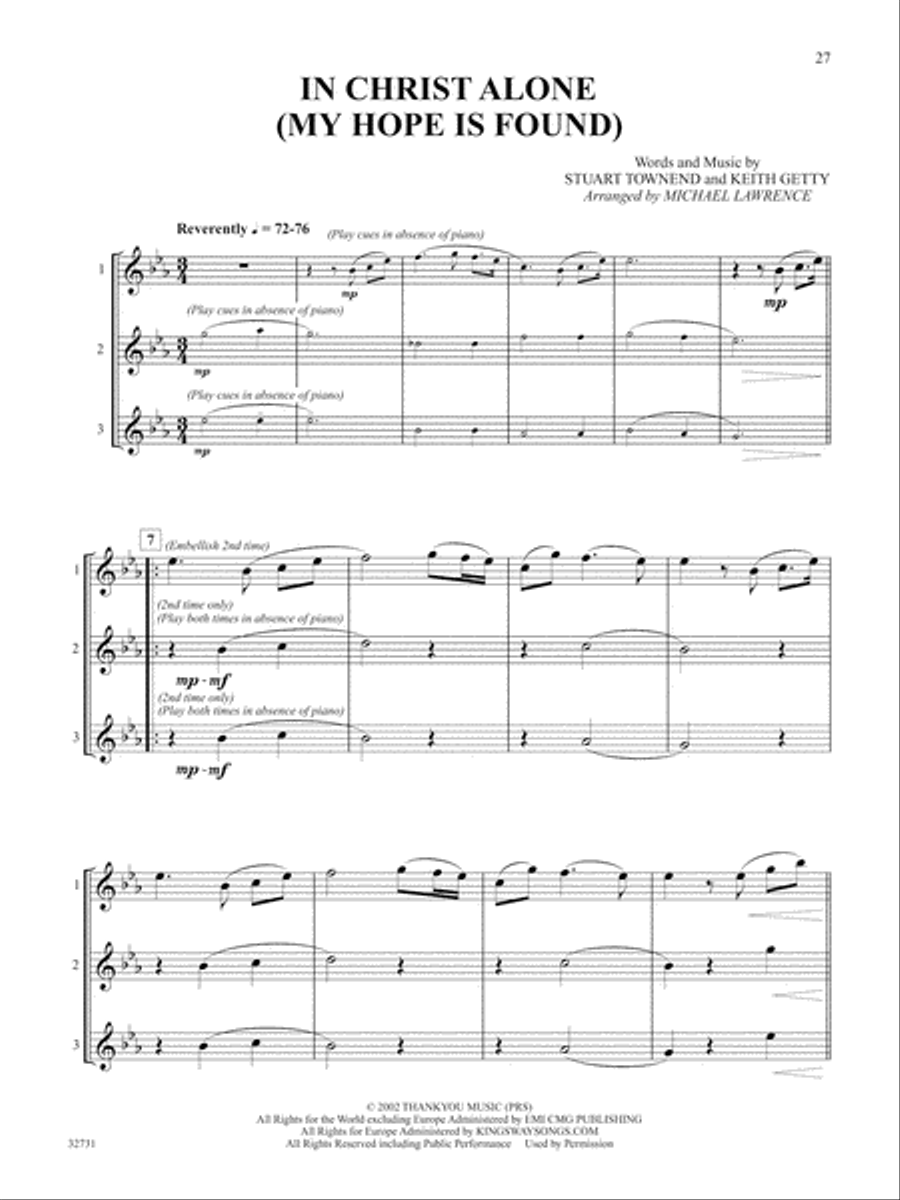 Favorite Songs of Praise (Solo-Duet-Trio with Optional Piano) Flute scores gallery preview page 3