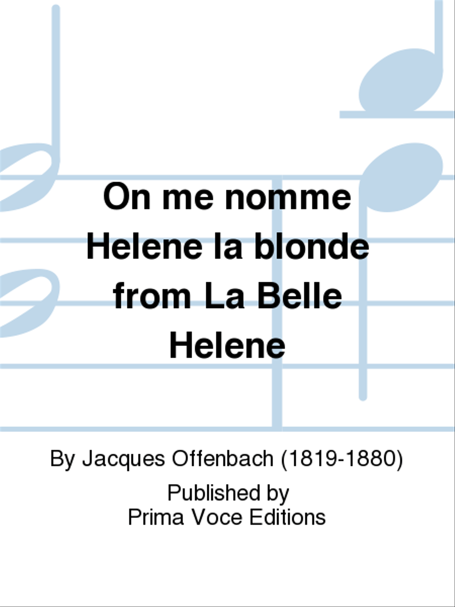 On me nomme Helene la blonde from La Belle Helene Mezzo-Soprano Voice scores gallery preview page 1