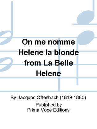 Book cover for On me nomme Helene la blonde from La Belle Helene