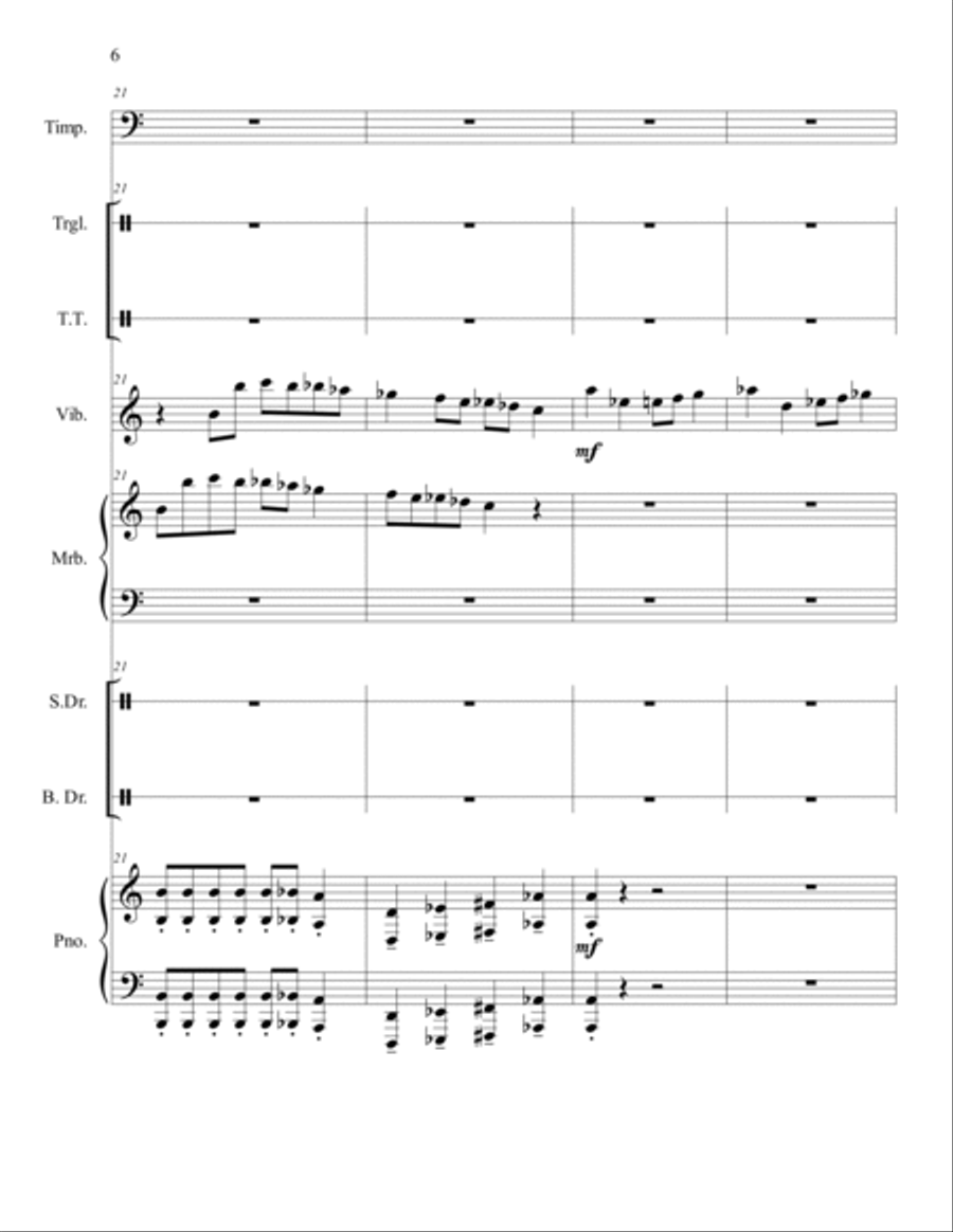 Percussion Work 1, Op. 5 Small Ensemble scores gallery preview page 6