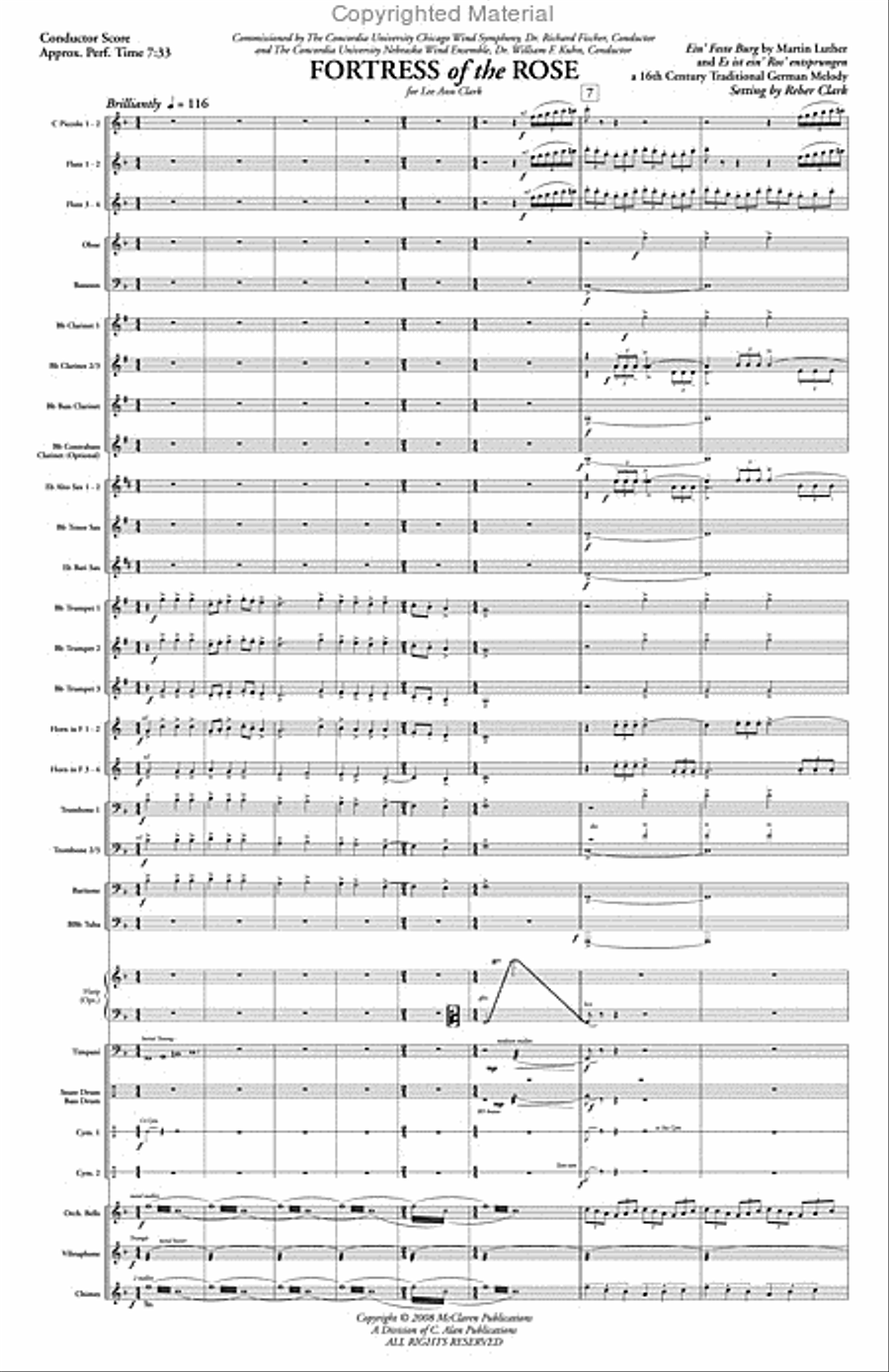 Fortress of the Rose Concert Band scores gallery preview page 2