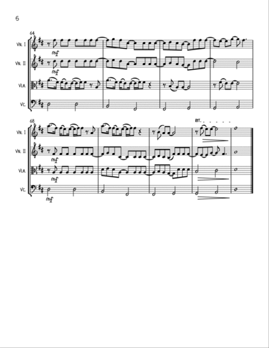 Rule The World String Quartet scores gallery preview page 6