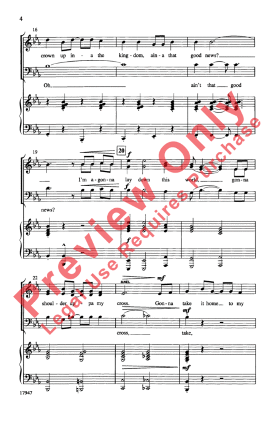 Ain't Got Time to Die (Ain-a That Good News?) 3-Part scores gallery preview page 4