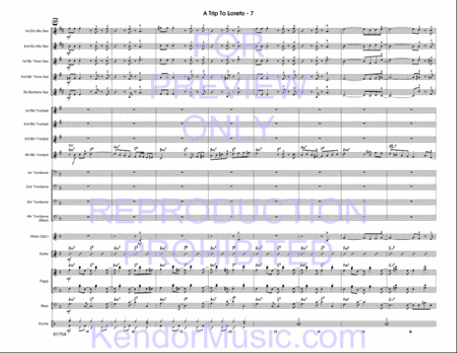 Trip To Loreto, A (Full Score) Jazz Ensemble scores gallery preview page 9