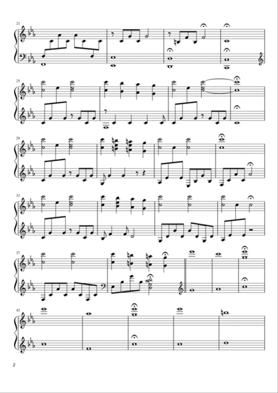 Light Of The Seven Piano Solo scores gallery preview page 2
