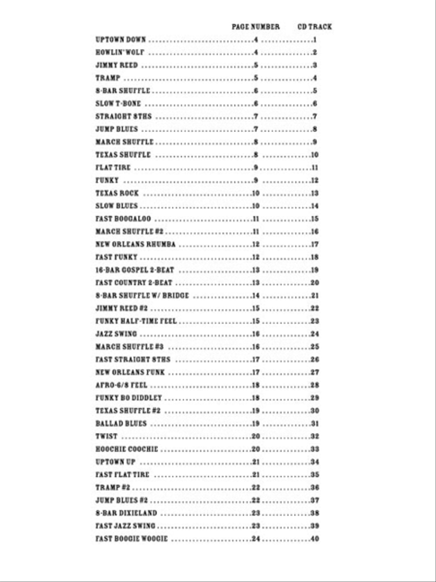 Blues Jam - 40 Progressions and Grooves image number null