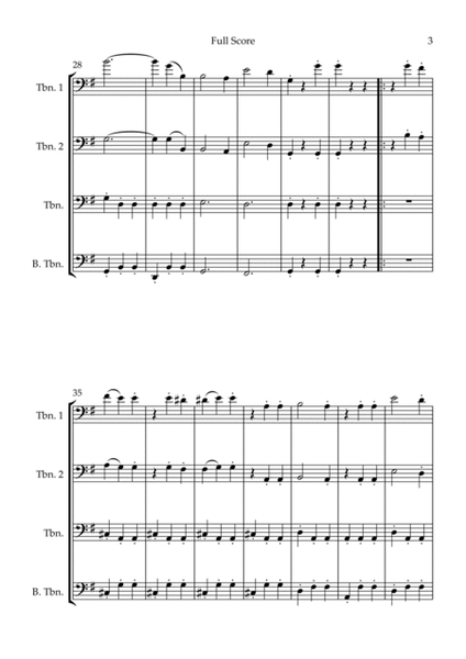The Blue Danube (Waltz by Johann Strauss) for Trombone Quartet image number null