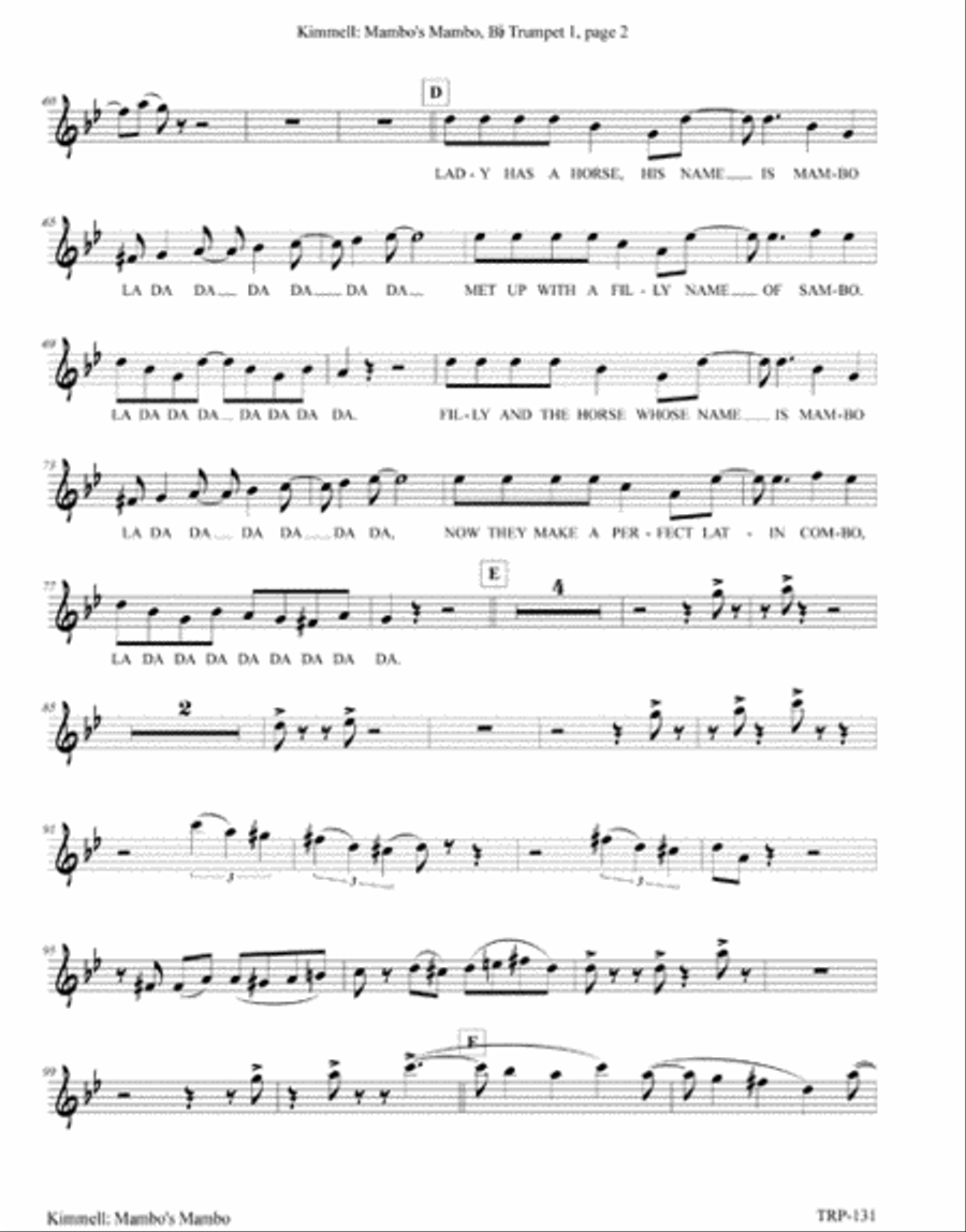 Mambo's Mambo Mambo's Mambo Small Ensemble scores gallery preview page 7