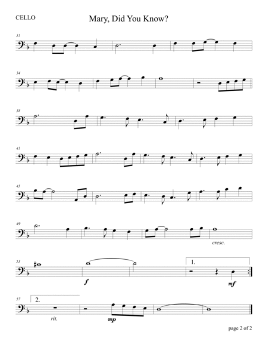 Mary, Did You Know? Piano scores gallery preview page 4