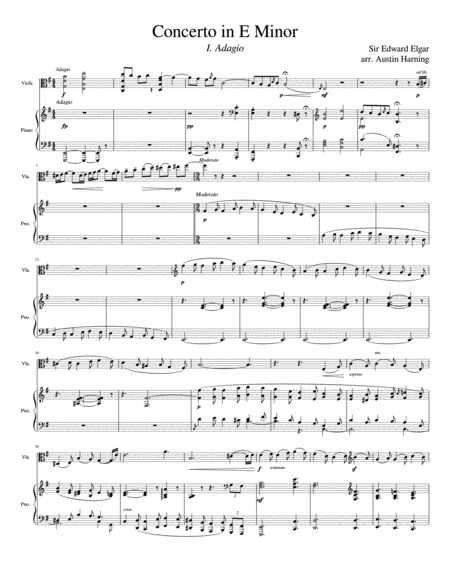 Elgar's Cello Concerto in E Minor, for Viola & Piano image number null