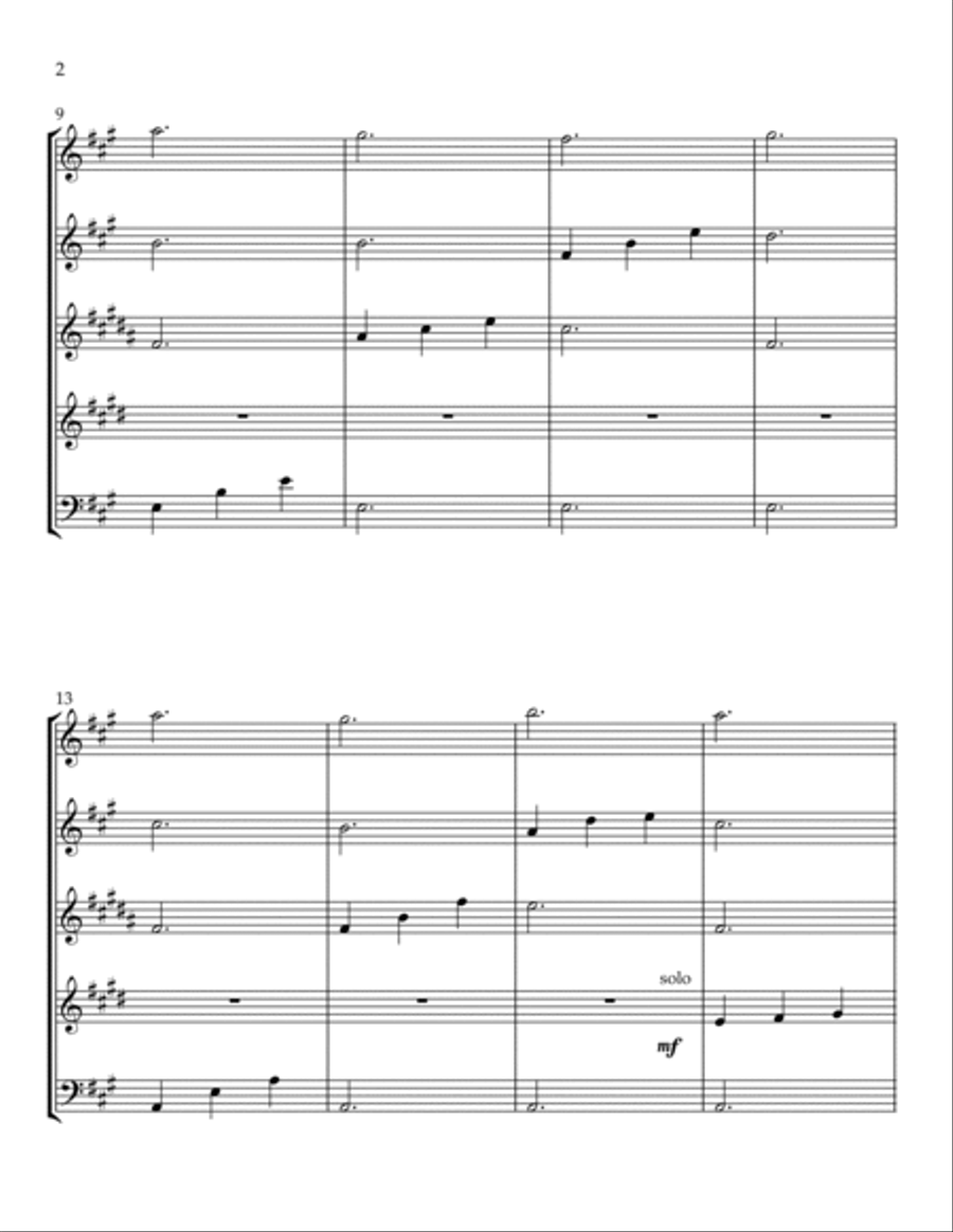 Happy Xmas (war Is Over) Woodwind Quintet scores gallery preview page 2