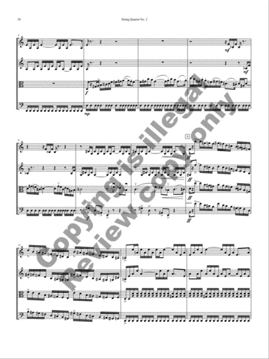 String Quartet No. 2 String Quartet scores gallery preview page 20