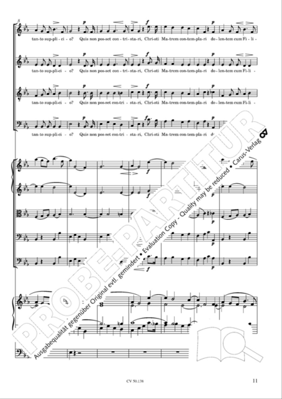 Stabat Mater in G minor 4-Part scores gallery preview page 12