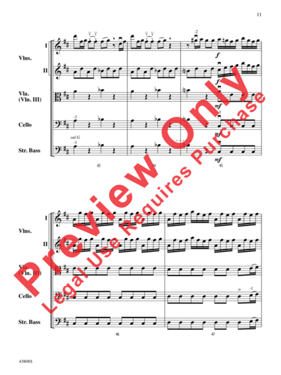 Overture to Euristeo Overture to Euristeo String Orchestra scores gallery preview page 12