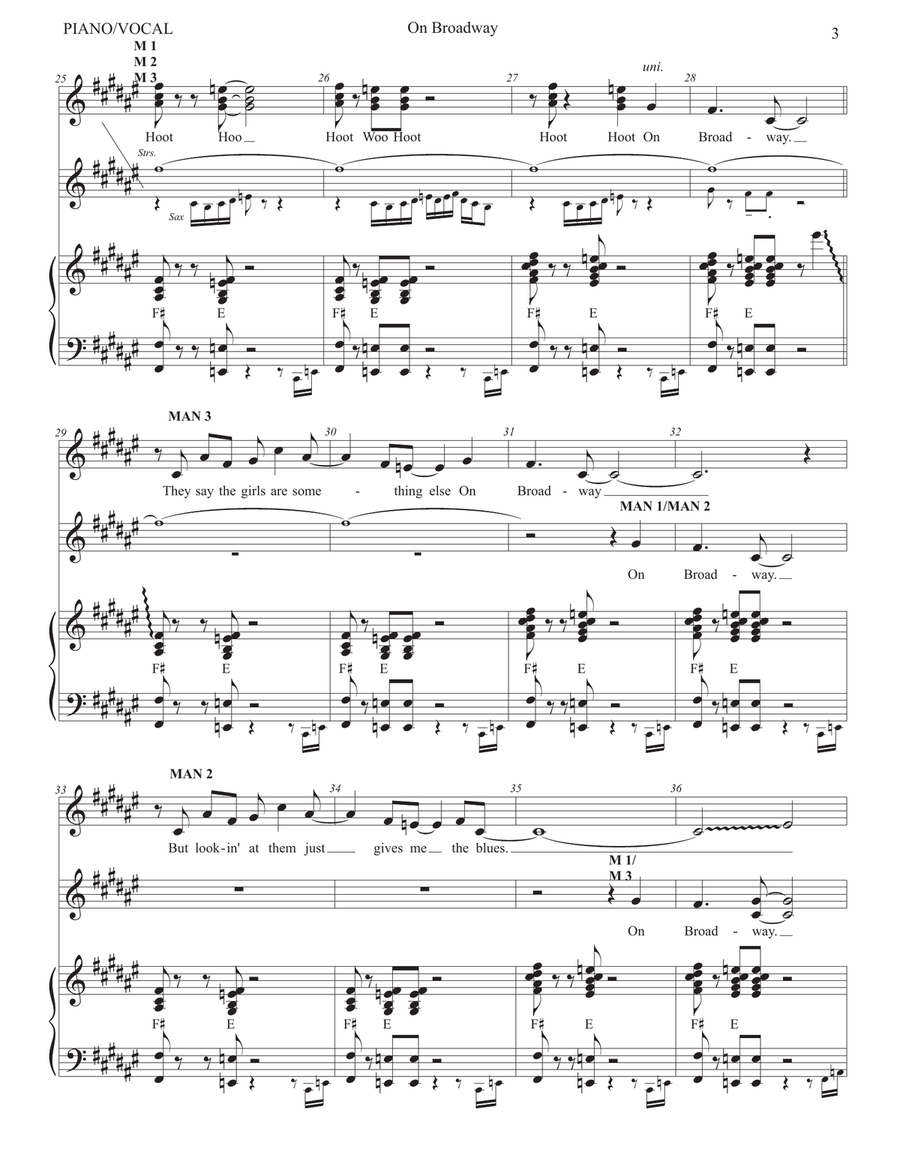 On Broadway Piano, Vocal scores gallery preview page 4