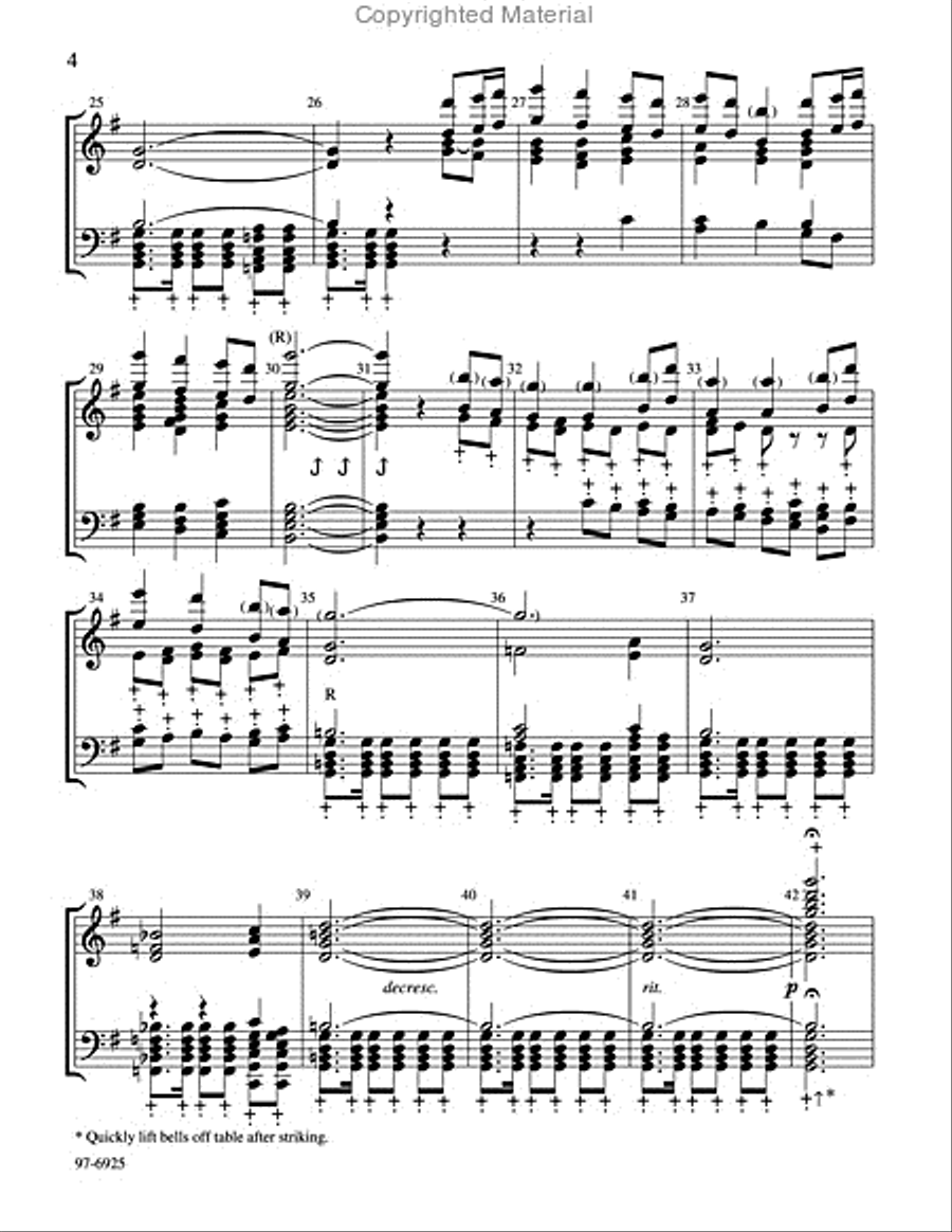 Come, Thou Fount of Ev'ry Blessing Handbell Choir scores gallery preview page 3