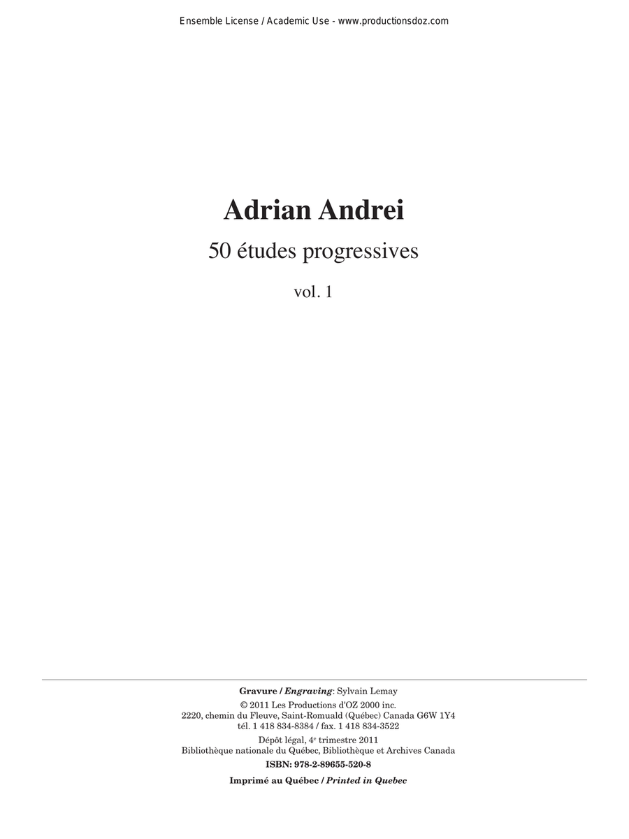 50 études progressives, vol. 1 Classical Guitar scores gallery preview page 1