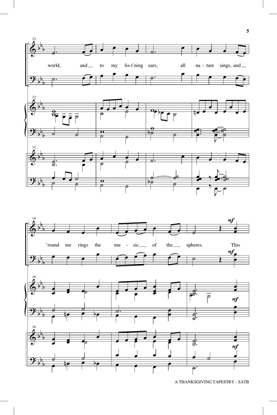 A Thanksgiving Tapestry 4-Part scores gallery preview page 3
