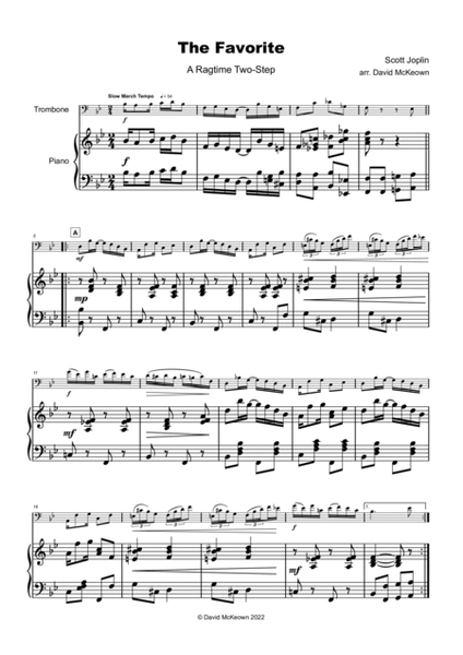 The Favorite for solo Trombone and Piano
