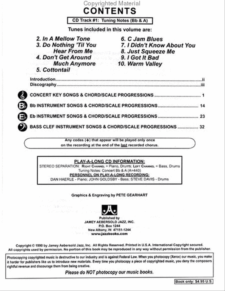 Volume 48 - "In A Mellow Tone" Duke Ellington image number null