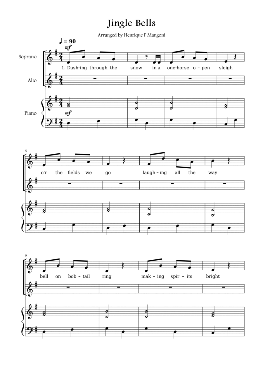 Jingle Bells SA scores gallery preview page 1
