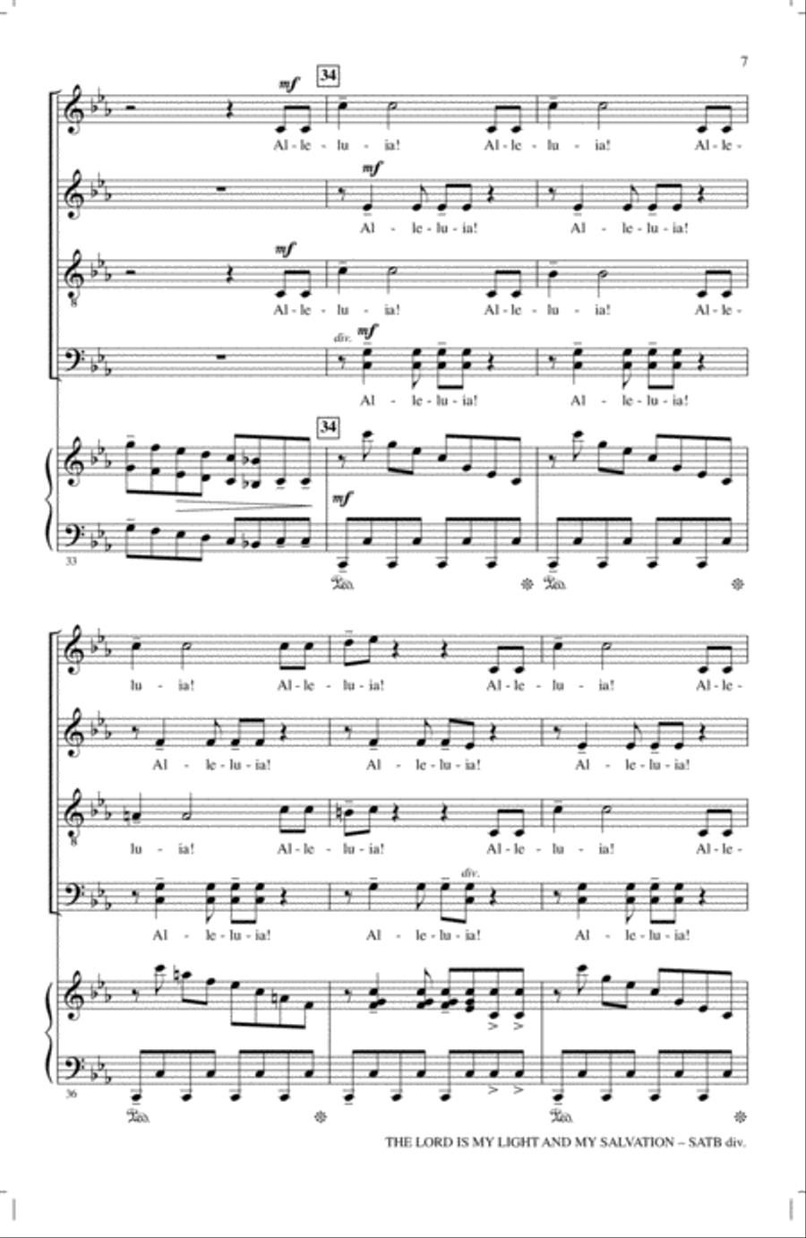 The Lord Is My Light And My Salvation 4-Part scores gallery preview page 6
