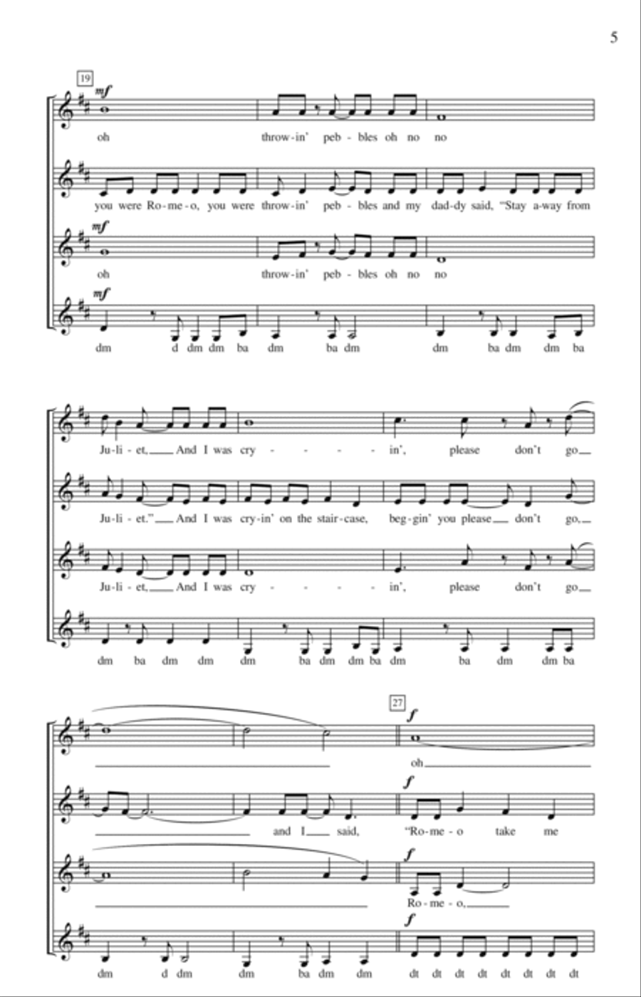 Love Story (arr. Deke Sharon) SSA scores gallery preview page 4