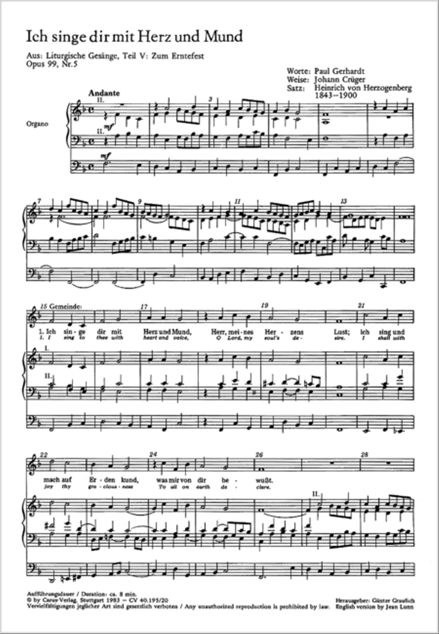 Ich singe dir mit Herz und Mund 4-Part scores gallery preview page 2