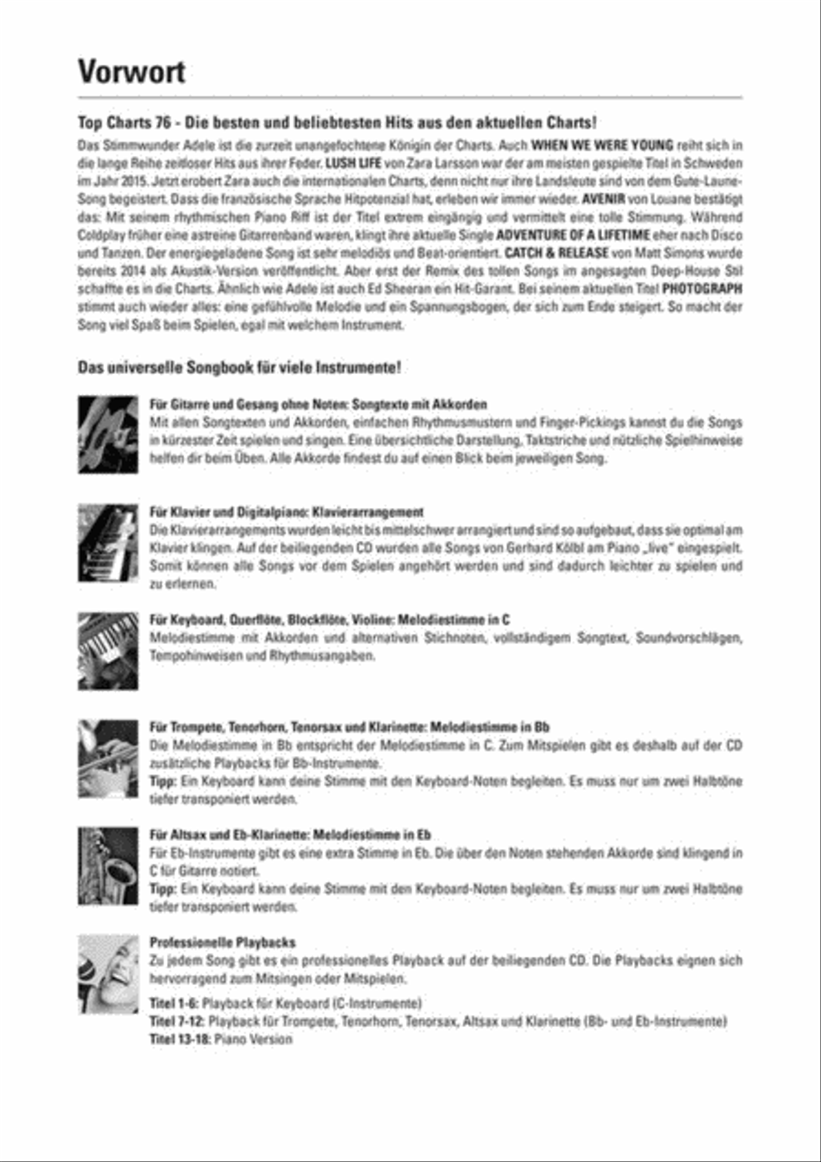Top Charts 76 Top Charts 76 Piano, Vocal, Guitar scores gallery preview page 2