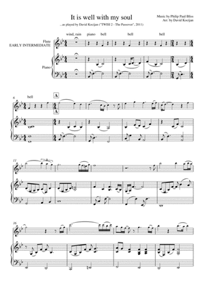Book cover for It is well with my soul (piano & flute) - EARLY INTERMEDIATE
