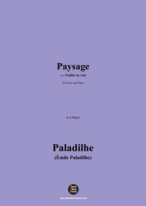 Paladilhe-Paysage,in A Major
