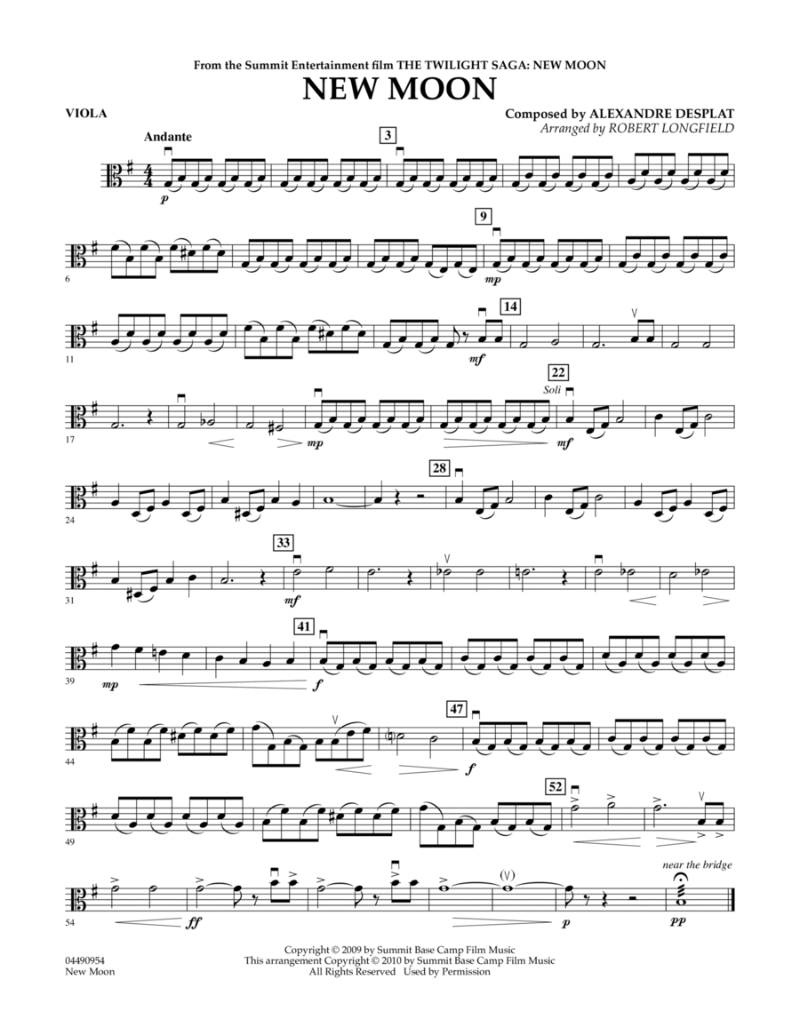 New Moon (The Meadow) - Viola Viola scores gallery preview page 1