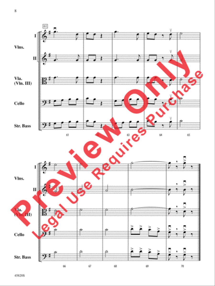 Christmas in a Minute and a Half String Orchestra scores gallery preview page 8