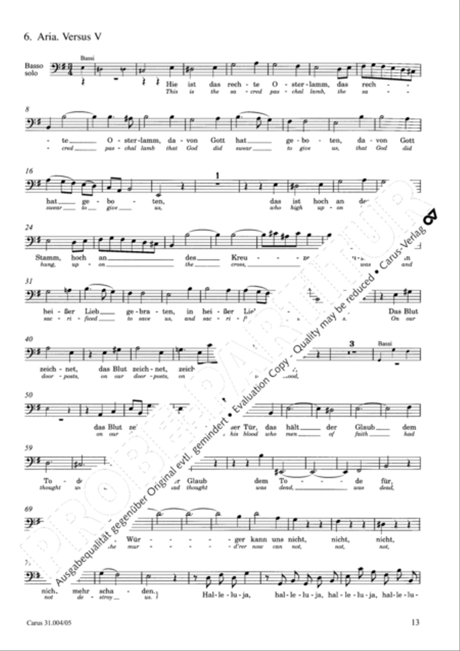 Christ lay in death's cold prison (Christ lag in Todesbanden) 4-Part scores gallery preview page 14