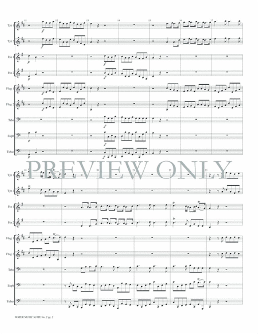 Water Music Suite No. 2 Water Music Suite No. 2 Brass Ensemble scores gallery preview page 4