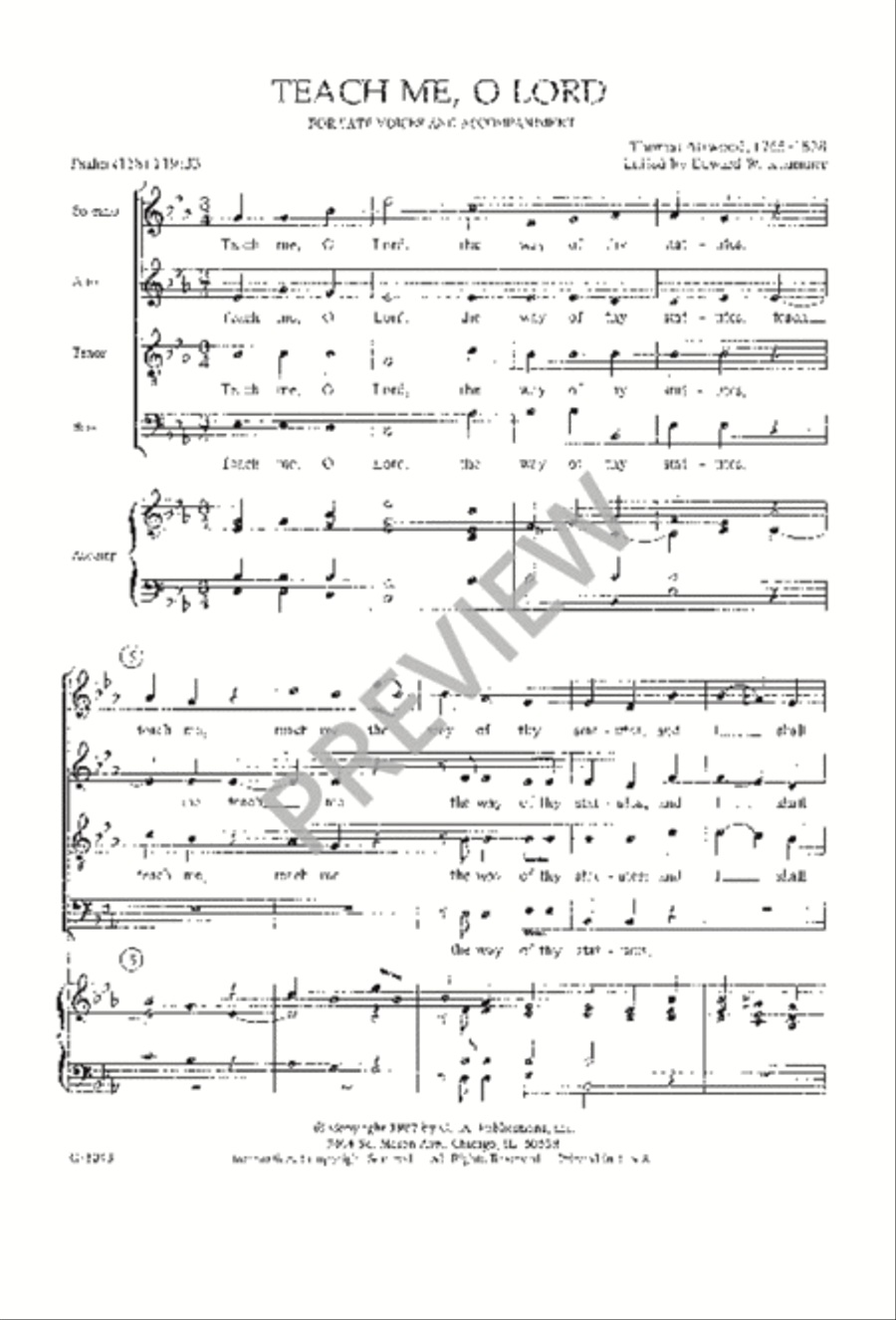 Teach Me, O Lord 4-Part scores gallery preview page 4