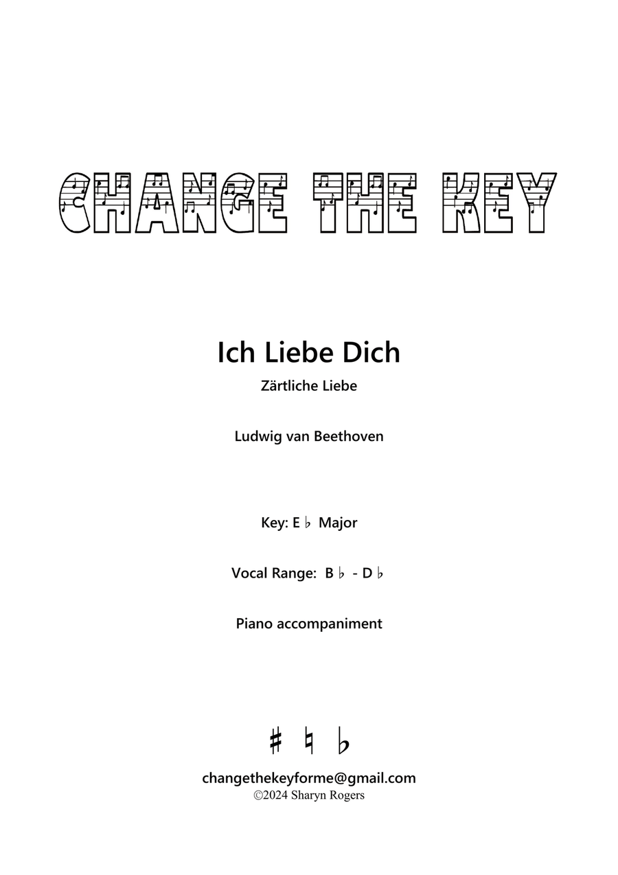 Ich liebe dich - Eb Major Voice Solo scores gallery preview page 1