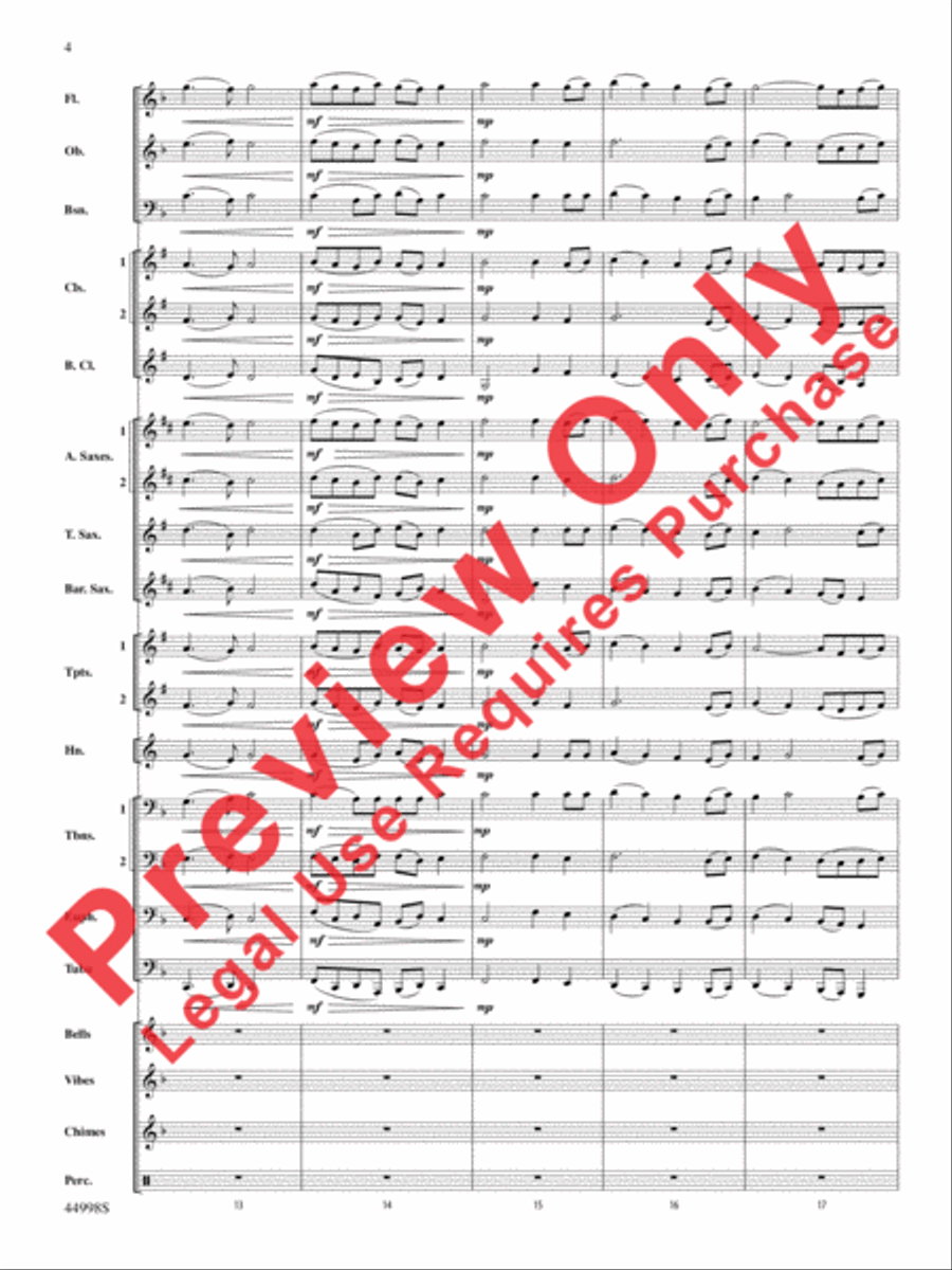 Ave Maria Concert Band scores gallery preview page 13