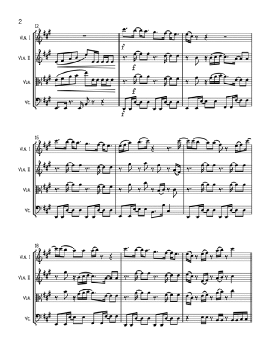 Butter String Quartet scores gallery preview page 2