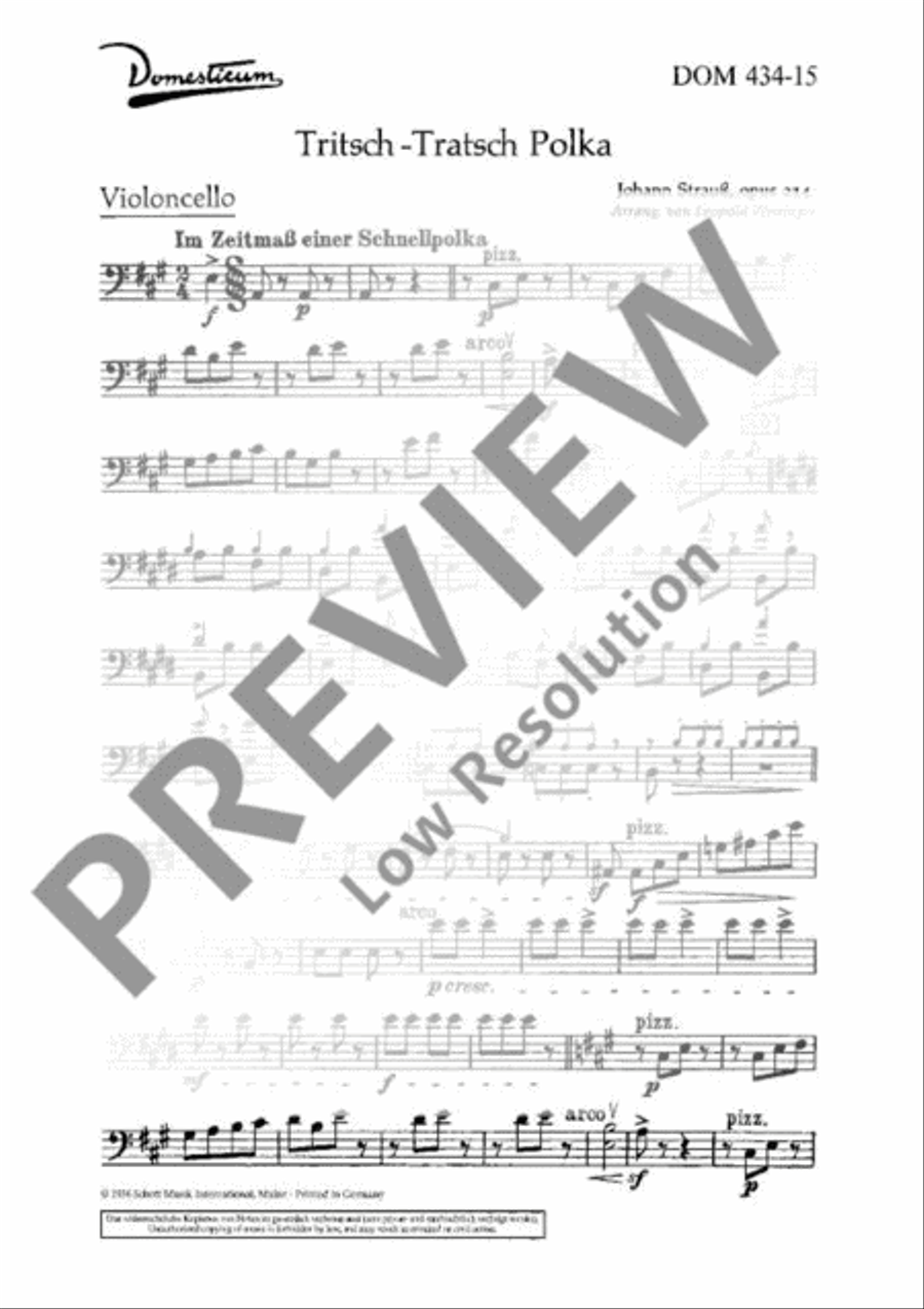 Tritsch-Tratsch Polka Orchestra scores gallery preview page 14