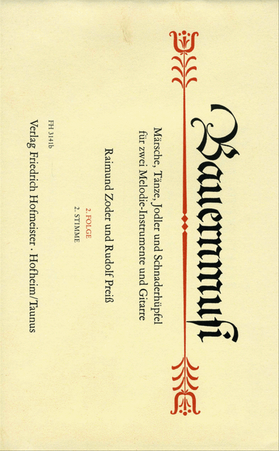Bauernmusi, 2. Folge, 2. Stimme Part scores gallery preview page 1