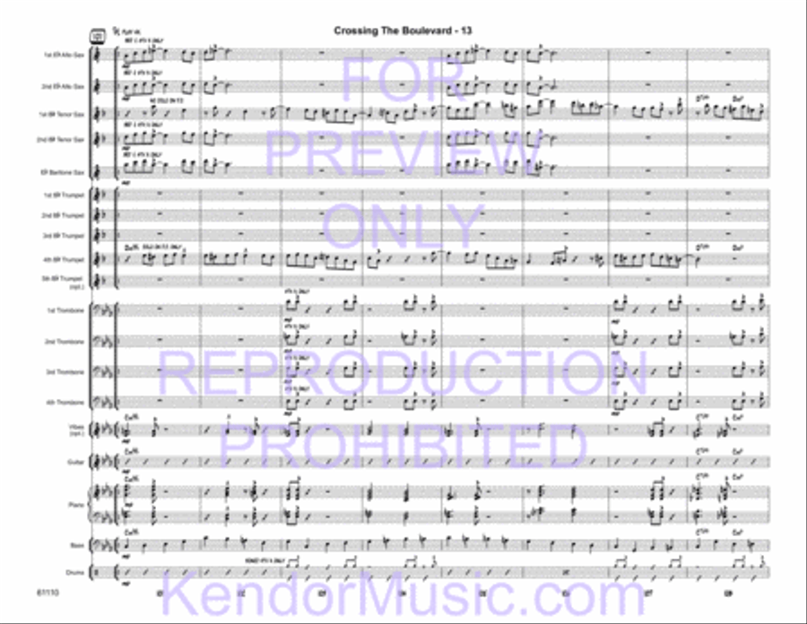 Crossing the Boulevard Jazz Ensemble scores gallery preview page 15
