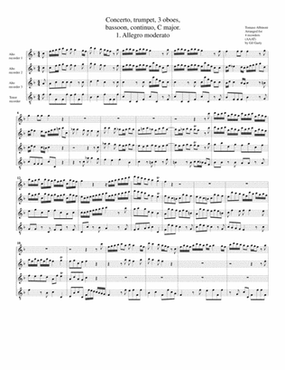Concerto T. Mi.3 (arrangement for 4 recorders)