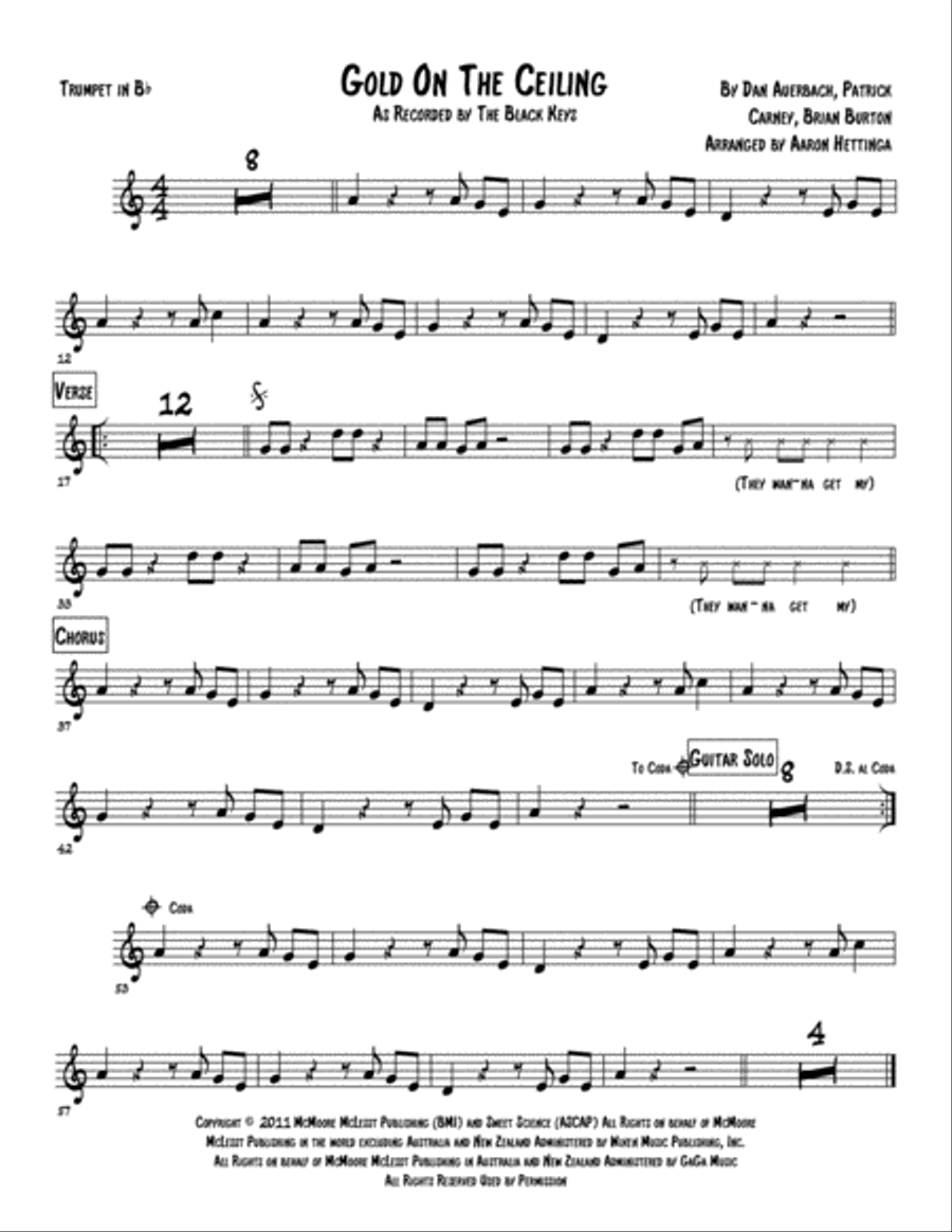 Gold On The Ceiling Gold On The Ceiling Small Ensemble scores gallery preview page 2
