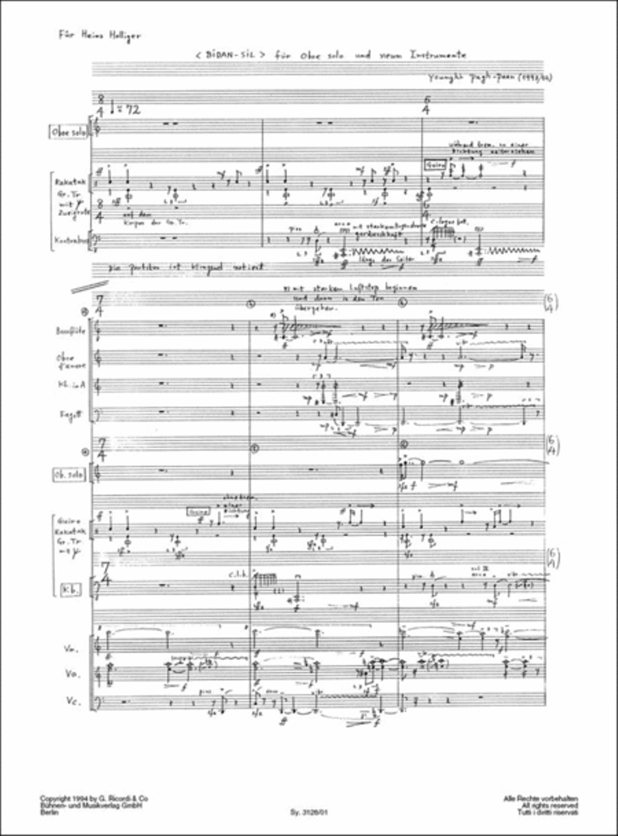 Bidan Sil (Seidener Faden) Oboe Solo scores gallery preview page 2