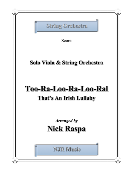 Too-ra-loo-ra-loo-ral, That's an Irish Lullaby - Score image number null